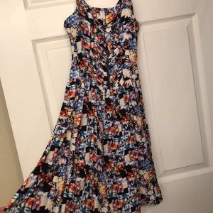Flower zip in the front dress